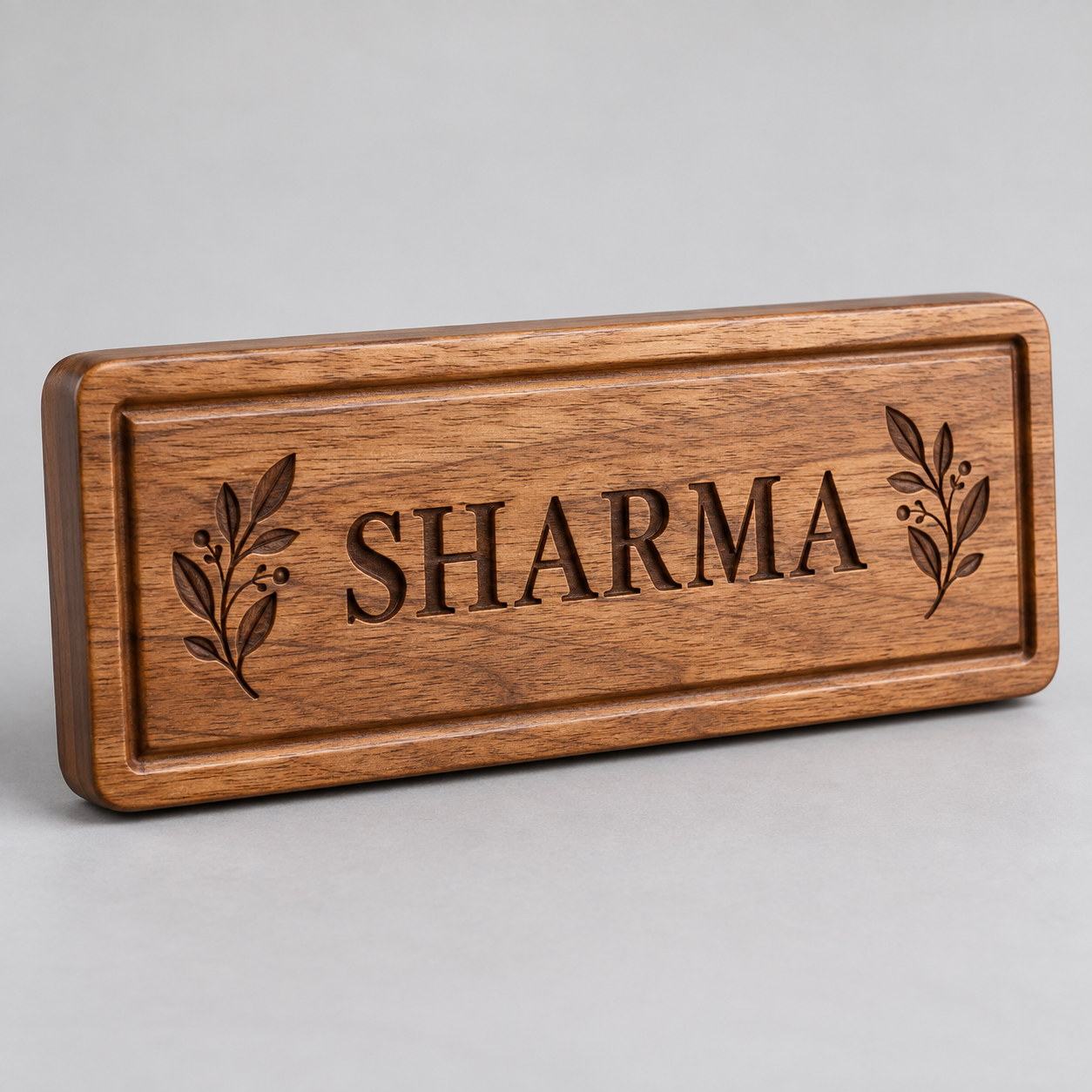Engraved Wood Nameplate